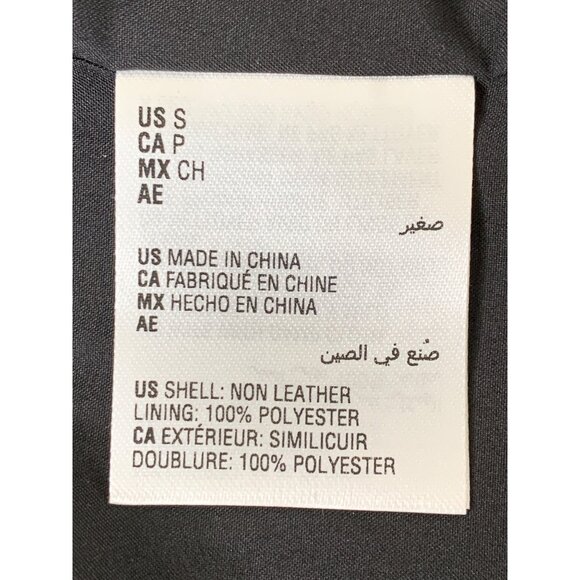 INC Womens Small Metallic Faux Leather Moto Jacket With Belt NWT - Picture 5 of 9